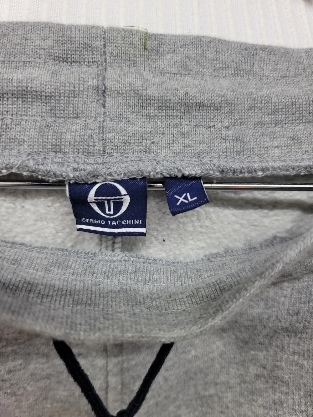 Sergio Tacchini Light Gray Jogger Sweatpants with Red Trim